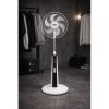 Elbee Ventilateur sur Pied Rechargeable avec Télécommande – Modèle LB-1285, 3 niveaux réglables (Low / Medium / High), Niveau sonore : fonctionnement silencieux (adapté chambre et bureau)