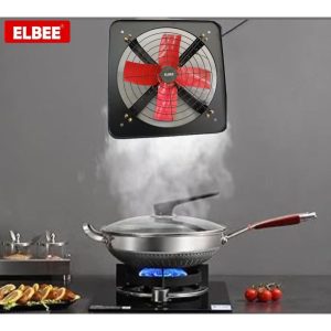 Extracteur d'air ELBEE de cuisine & salle de bain 16" Pouces, Élimination rapide de la fumée et des odeurs, Alimentation : 220–240 V / 50 Hz