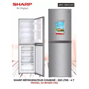 Réfrigérateur combiné Sharp SJ-BH320-HS2                                                    Ce modele est une solution appréciée pour son équilibre entre compacité et capacité de stockage.