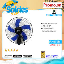 Ventilateur Mural avec Télécommande RWF-1807R-F (18")