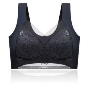 ZG Sous-vêtements femme en dentelle de soie glacée avec un beau dos sans armature