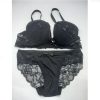 Ensemble Brassière Et Dessous En Dentelle -noir