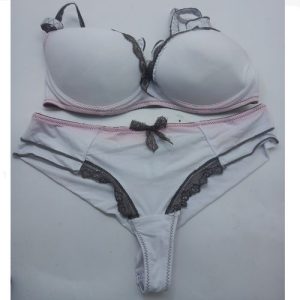 Ensemble Brassière Et Dessous bordure En Dentelle -blanc