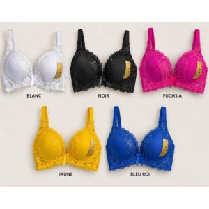 Lot De 5 Soutien-Gorge Push Up À Armatures En Dentelle