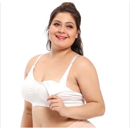 Soutien-gorge d'allaitement respirant sans couture - blanc