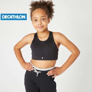 Domyos Brassière Respirante Fille Noire