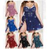Ensemble Nuisette Sexy en Dentelle - Rose noir bleu Rouge blanc